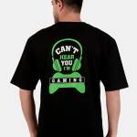 Tulic Men’s Printed Black Gaming Oversized T Shirt
