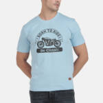 Combo Pack of 3 Tulic Men's Born To Ride Printed T-Shirt, Cadmium Orange, Wisteria, Ocean Blue (Regular Fit) - Image 4