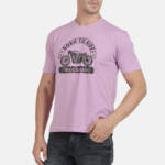 Combo Pack of 3 Tulic Men's Born To Ride Printed T-Shirt, Cadmium Orange, Wisteria, Ocean Blue (Regular Fit) - Image 3