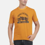 Combo Pack of 3 Tulic Men's Born To Ride Printed T-Shirt, Cadmium Orange, Wisteria, Ocean Blue (Regular Fit) - Image 2