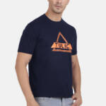Combo Pack of 3 Tulic Men's Triangle Printed T-Shirt, Navy Blue, Red, White (Regular Fit) - Image 2
