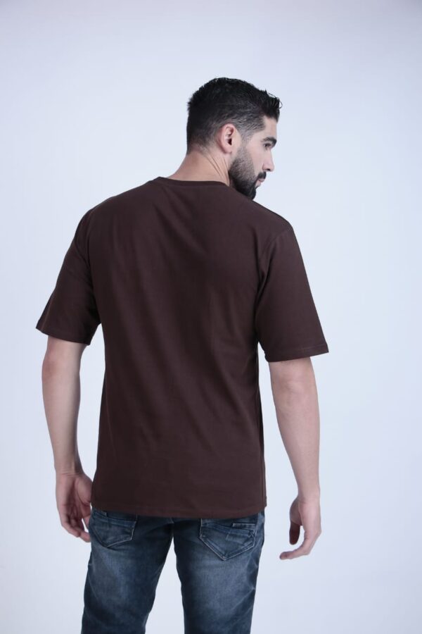 Tulic Men’s Printed Brown Privacy Oversized T Shirt - Image 2